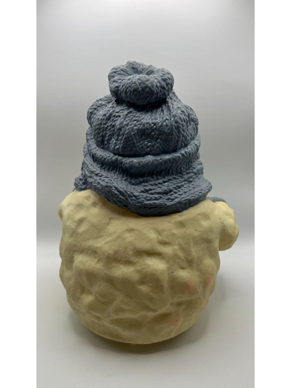 Snowman Figurine With Guitar Gray Knit Hat & Scarf Winter Decor 2001 8" Tall - Picture 3 of 7